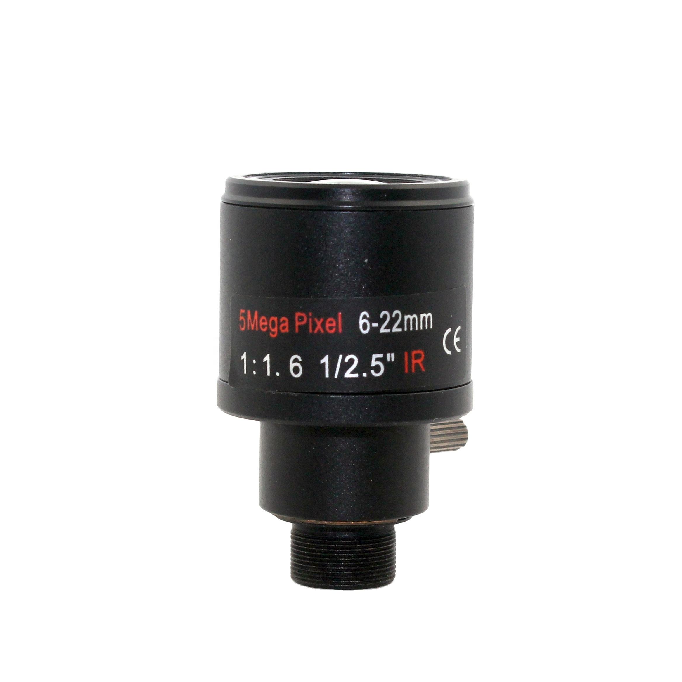5MP HD 6-22mm lens M12 mount f1.6 1/2.5" Manual Zoom Security monitor Camera lens for cctv ip camera and camera