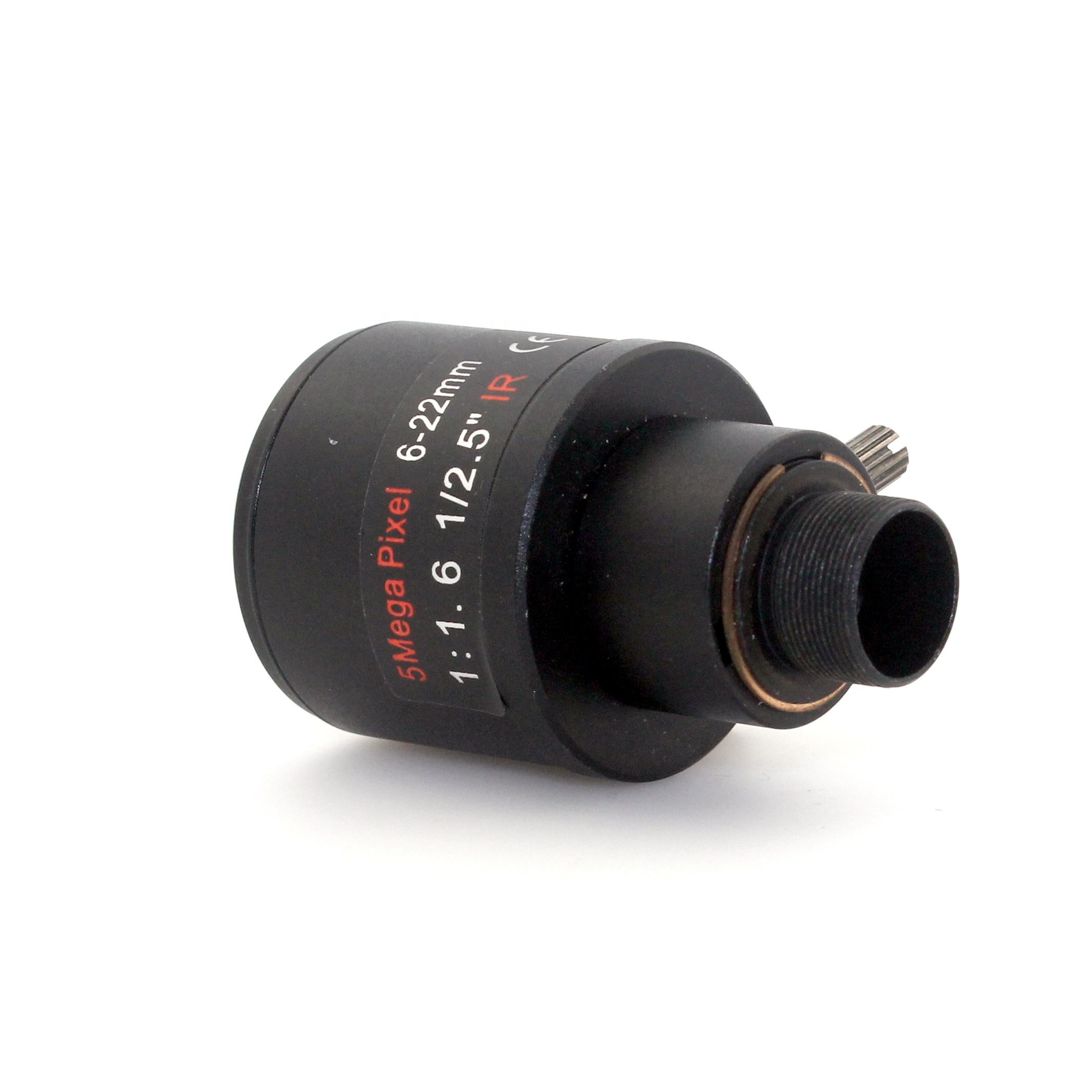 5MP HD 6-22mm lens M12 mount f1.6 1/2.5" Manual Zoom Security monitor Camera lens for cctv ip camera and camera