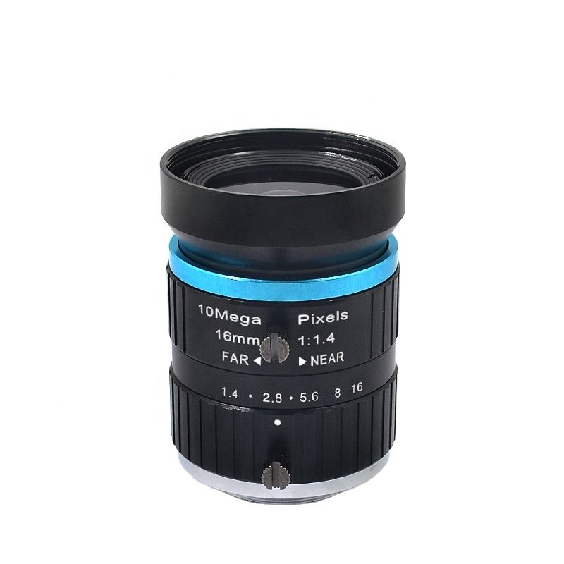 16mm 10 Megapixel F1.4 1" C Mount Manual Iris Machine Vision Lens industrial camera lens