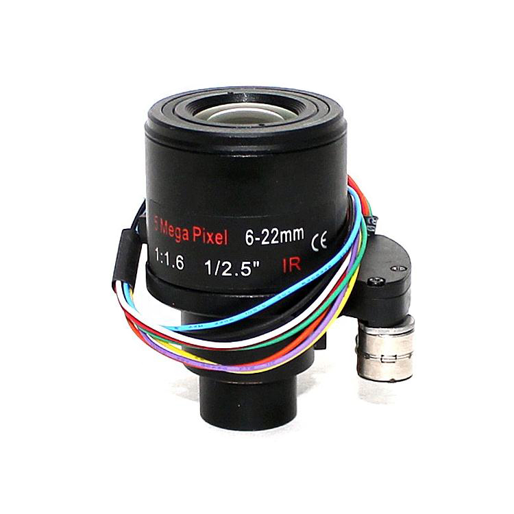 5MP 6-22mm 1/2.5" F1.6 Motorized Lens CCTV Camera Lens for cctv security camera
