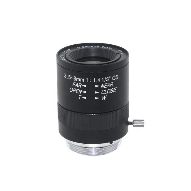 3.5-8mm F1.4 lens CS Mount Varifocal Manual CCTV Lens for CCTV Security Cameras