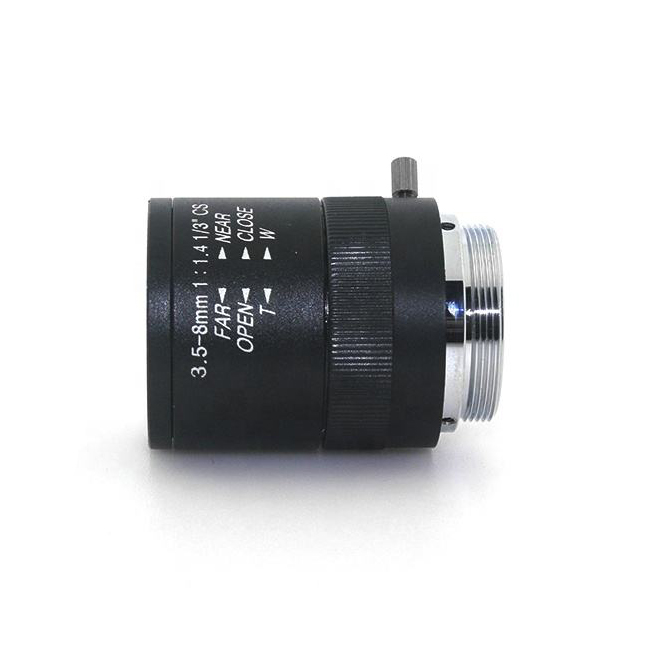 3.5-8mm F1.4 lens CS Mount Varifocal Manual CCTV Lens for CCTV Security Cameras