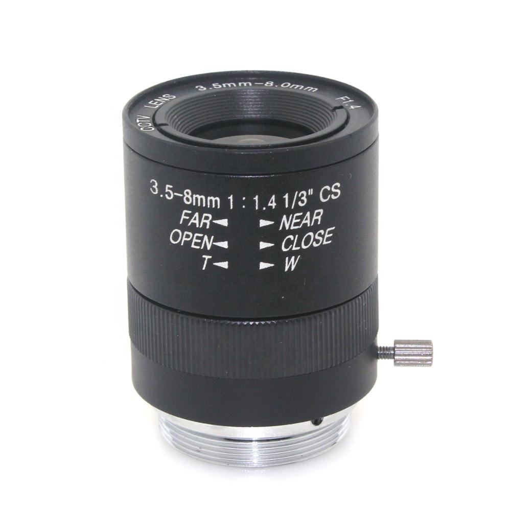 3.5-8mm F1.4 lens CS Mount Varifocal Manual CCTV Lens for CCTV Security Cameras