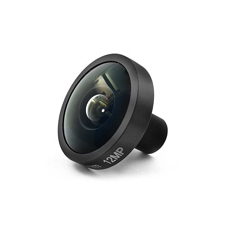 1.85mm 1/1.8" HD 12MP M12 VR Fisheye Lens For CCTV Camera