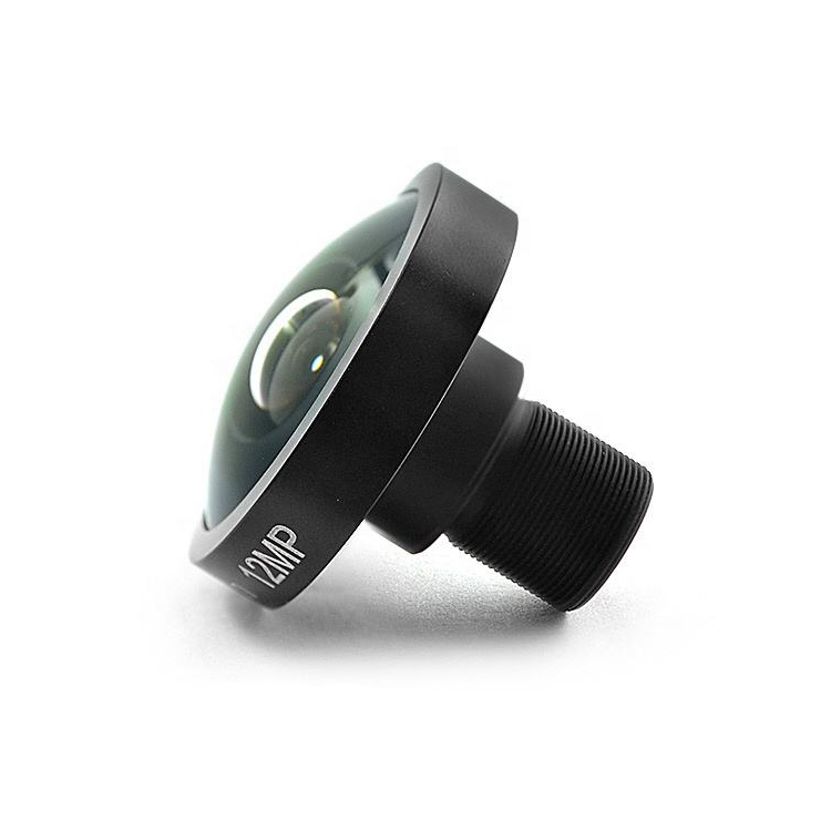 1.85mm 1/1.8" HD 12MP M12 VR Fisheye Lens For CCTV Camera