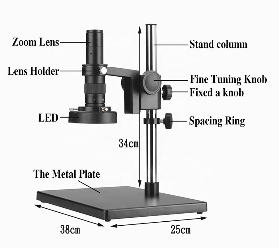 Microscope industrial camera 300 times lens holder XDS-10A digital large base plate focusing lifting test bench