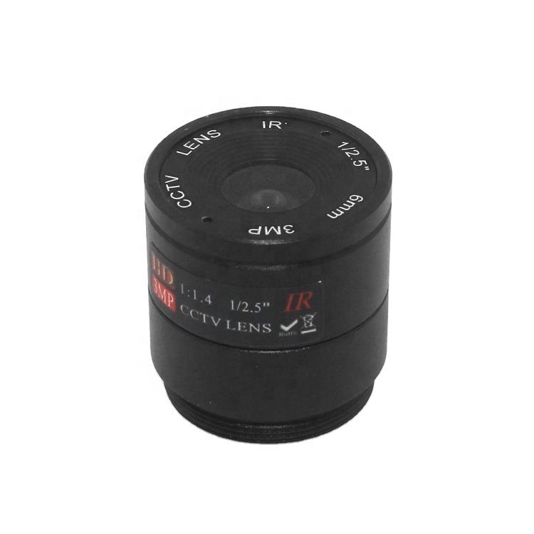 6mm 3MP CS Lens 1/2.5" F1.4 CS Fixed IR Megapixel CCTV Lens For CCTV Camera