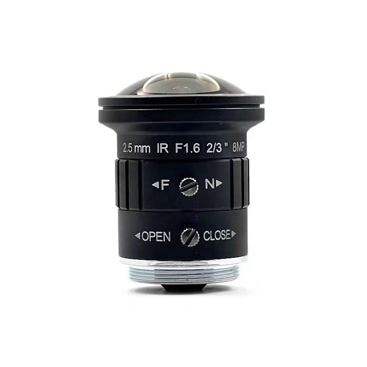 2.5mm 8Megapixel Manual Fixed Lens C Mount CCTV Industrial Lens