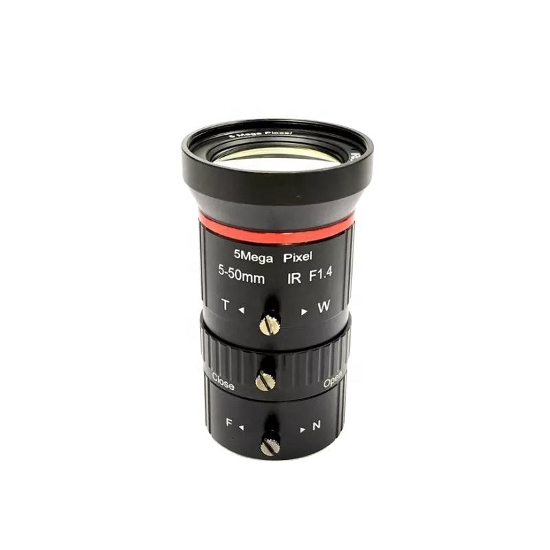 5MP Varifocal Lens 5-50mm CS Mount Manual iris F1.4 For industry CCTV IP Camera