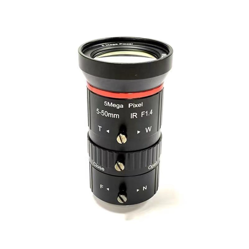 5MP Varifocal Lens 5-50mm CS Mount Manual iris F1.4 For industry CCTV IP Camera
