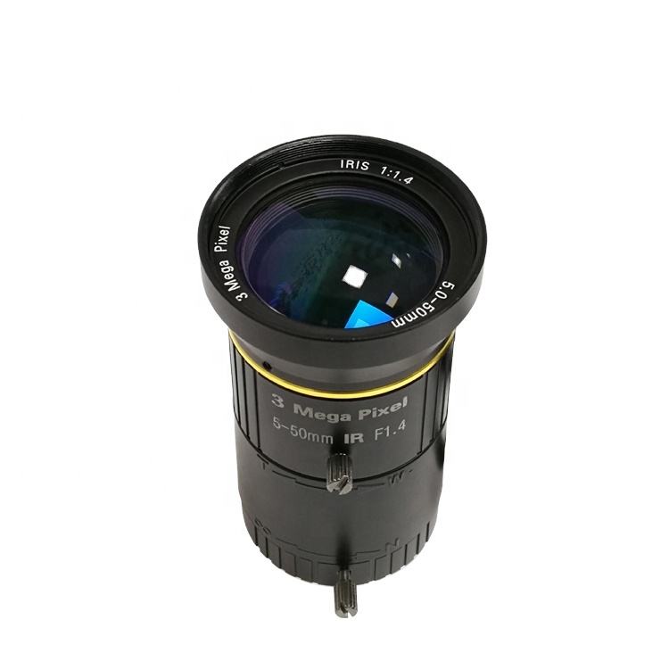 Varifocal lens 3MP Lens 5-50mm CS Mount With Manual iris F1.4 For industry CCTV IP Camera