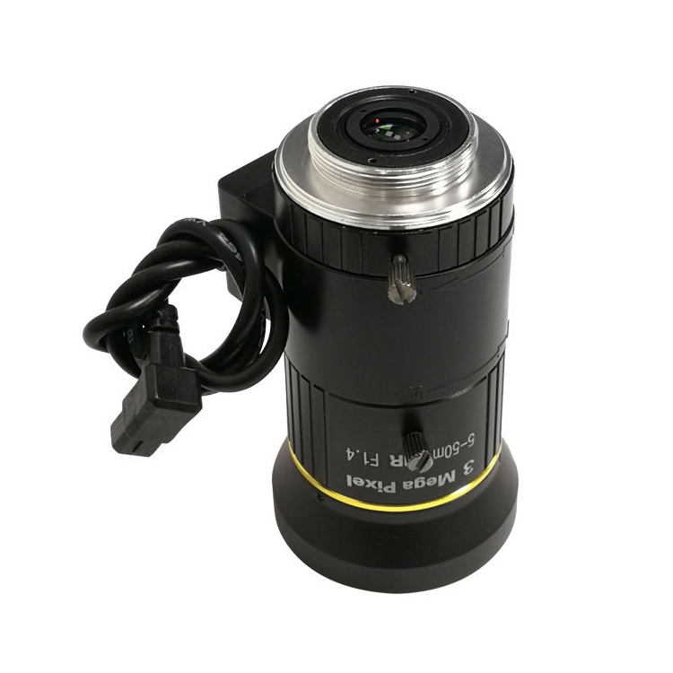 Varifocal lens 3MP Lens 5-50mm CS Mount With Manual iris F1.4 For industry CCTV IP Camera