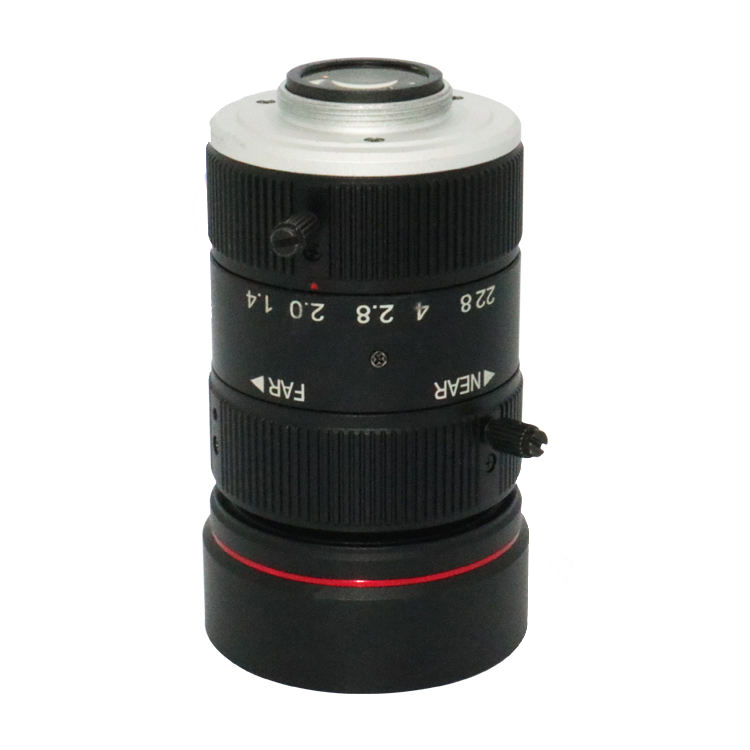 C Mount 1" 12MP 12mm fixed focal length F1.4 iris CCTV Lens for Traffic Monitoring Camera