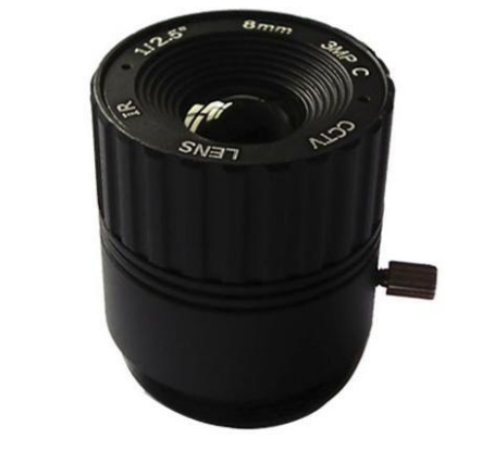 CS-Mount lens with 1/2.5" format 8MM 3MP F2.4 Lens