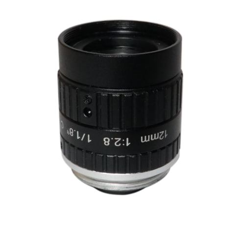 C-Mount FA Lens for Machine Vision with 12mm focal length 3K 6MP F2.8 iris 1/1.8" inch format