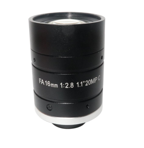 Foctek 16mm 1.1 inch 20MP C Mount Low Distortion FA Fixed Focal Optical Lens for Industrial cameras