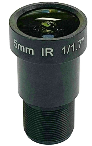 1/1.7 inch 5mm F2.0 12MP M12 Mount 4K Board Lens