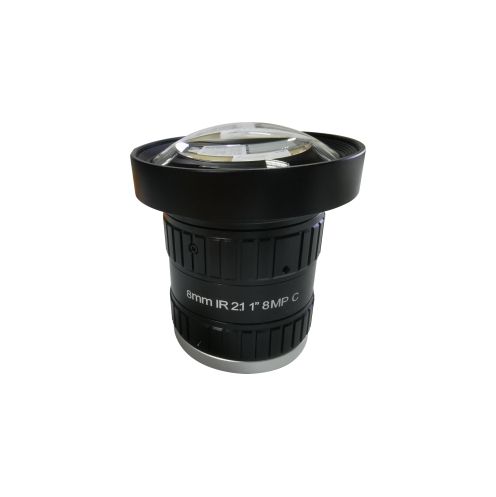 Factory Supply C-M8Ir(8Mp)-1F21 C-Mount 1" 8Mm 8Mp F2.1 Ir Correction Lens For Anpr Cameras, Speed Enforcement Cameras,