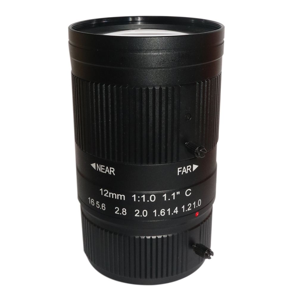 Professional Manufacture C-Mount 1.1'' 12mm 12MP F1.0 Lens For ANPR Cameras