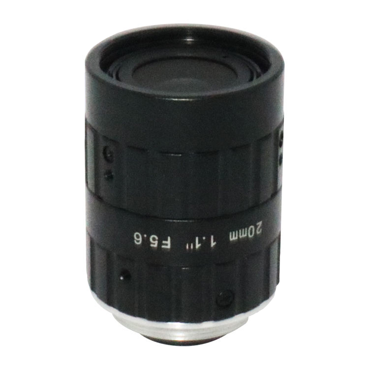 C-Mount FA lens 1"inch format 20mm focal length 8K 20MP F5.6 iris lens for Machine Vision