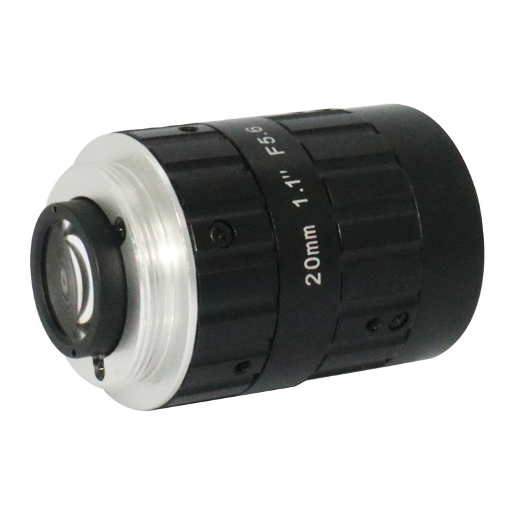C-Mount FA lens 1"inch format 20mm focal length 8K 20MP F5.6 iris lens for Machine Vision
