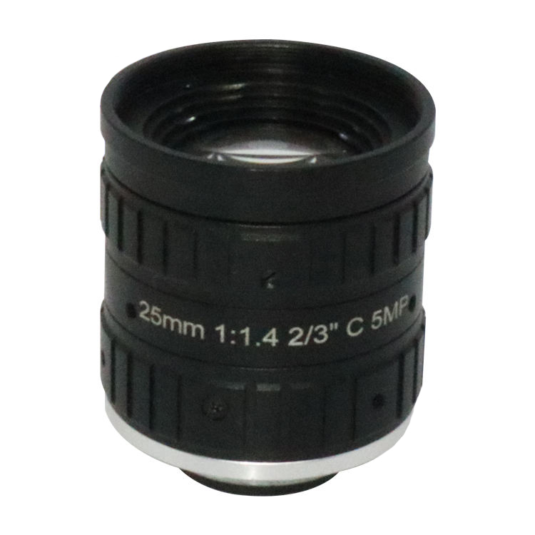 C-mount 2/3inch Monitoring Camera lenses with 5MP resolution 25mm F1.4 iris CCTV Lens