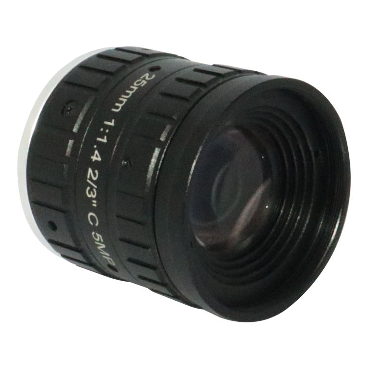C-mount 2/3inch Monitoring Camera lenses with 5MP resolution 25mm F1.4 iris CCTV Lens