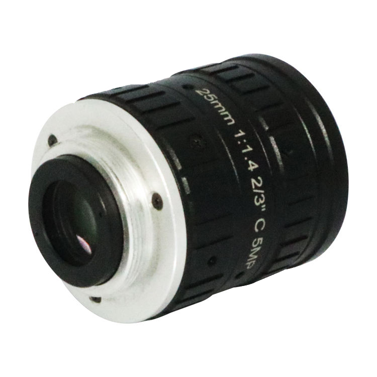 C-mount 2/3inch Monitoring Camera lenses with 5MP resolution 25mm F1.4 iris CCTV Lens
