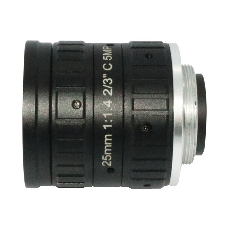 C-mount 2/3inch Monitoring Camera lenses with 5MP resolution 25mm F1.4 iris CCTV Lens