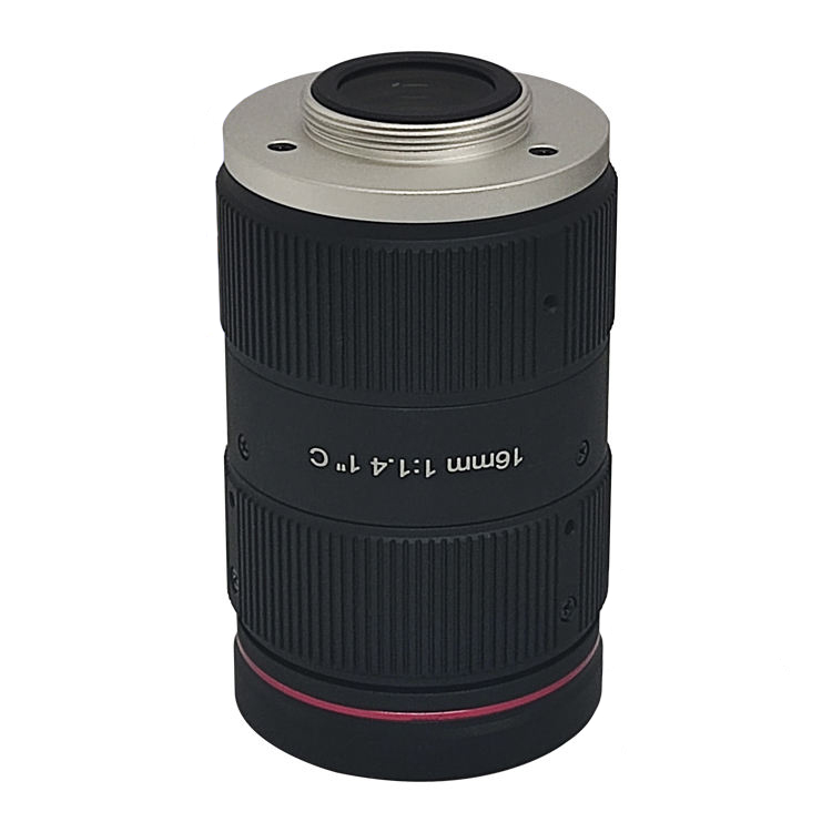 1" C Mount 12MP resolution F1.4 iris 16mm fixed focal CCTV Lens