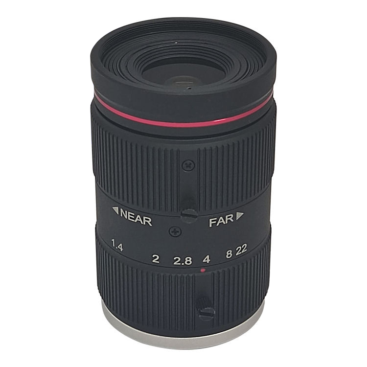 1" C Mount 12MP resolution F1.4 iris 16mm fixed focal CCTV Lens