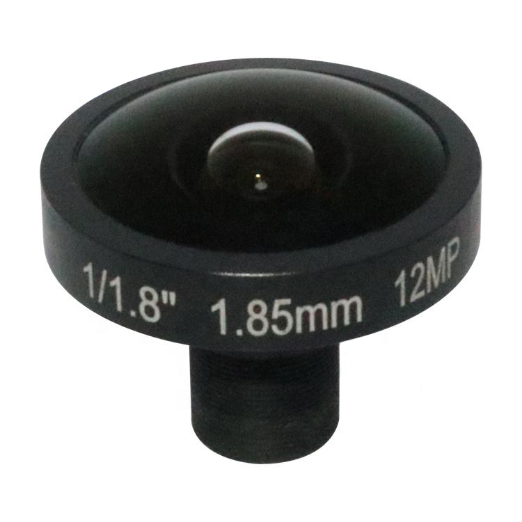 M12 Mount 5.6mm image size 12MP resolution and 185 degree CCTV Fisheye Lenses with 1.85mm focal F2.0 iris