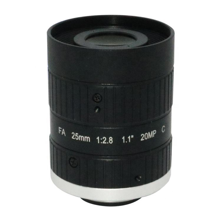 Machine Vision lens C-Mount 1.1"inch format 8K 20MP high resolution FA Lens 25mm focal length F2.8 iris