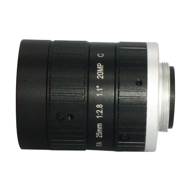C-Mount Machine Vision FA Lens 1.1"inch 25mm focal length 20MP high resolution F2.8 iris