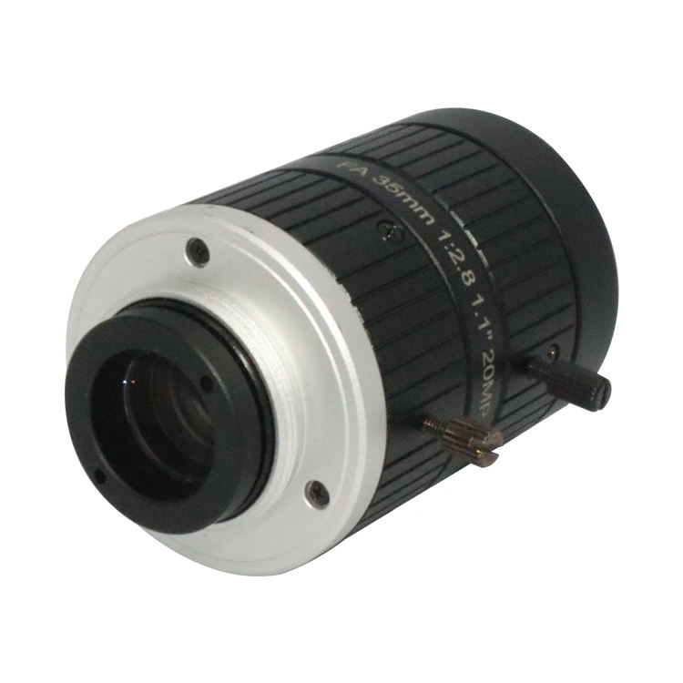 Machine Vision FA Lens C-Mount 1.1" inch format 35mm focal length 20MP 8K resolution F2.8 iris