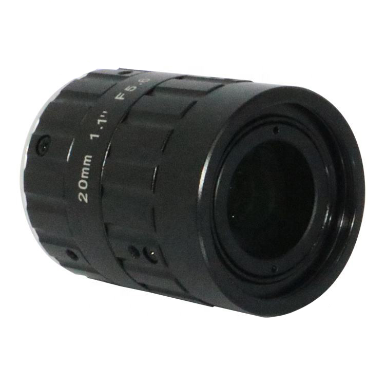 Machine Vision C Mount FA lens 8K 20MP resolution 20mm focal length F5.6 iris 1" large format lens