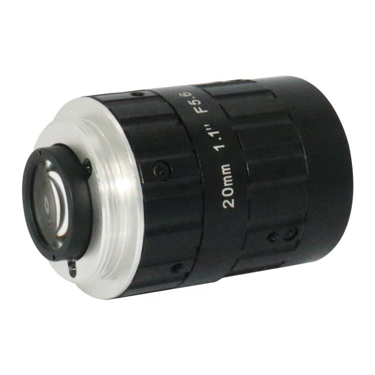 Machine Vision C Mount FA lens 8K 20MP resolution 20mm focal length F5.6 iris 1" large format lens