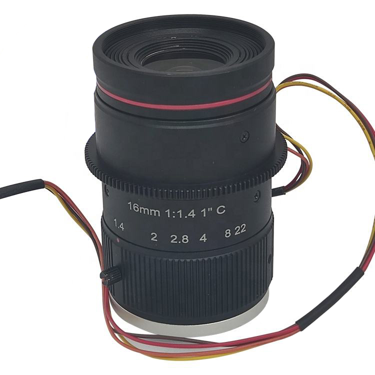 CCTV Lens For law enforcement Camera F1.6 16mm Lens 12MegaPixel C-mount motorized focus