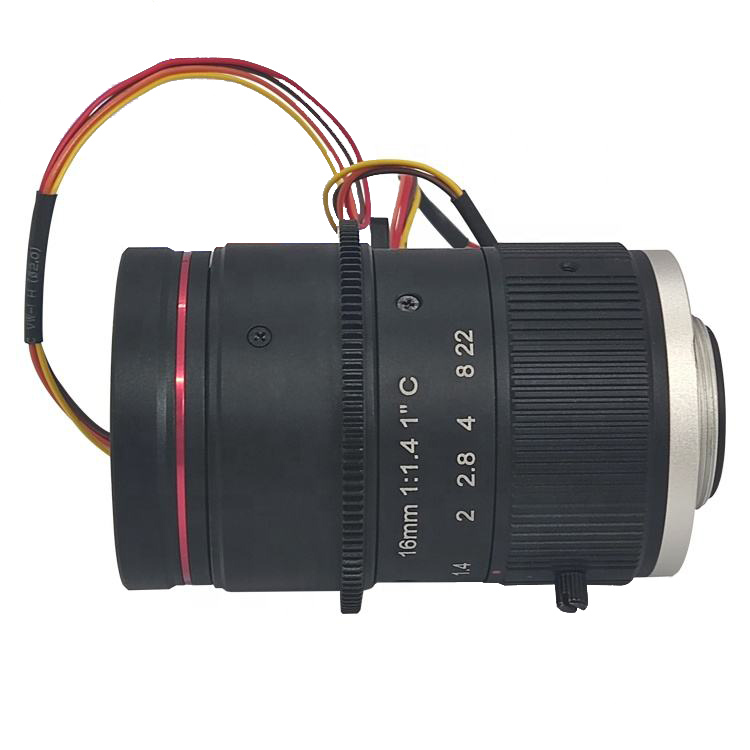 CCTV Lens For Traffic Monitoring Camera 1.1inch F1.6 16mm Lens 12MP C-mount