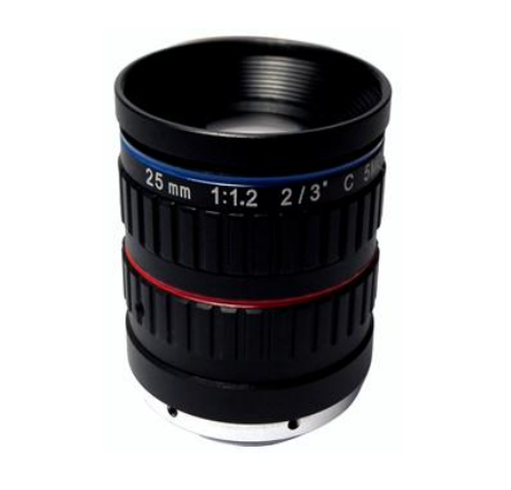C-Mount lens with 2/3" format 25MM 5MP F1.2 Lens For Traffic Monitoring Camera