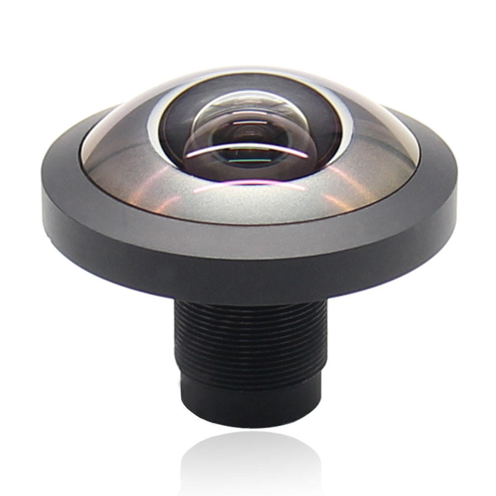 Focal length 1.22mm FOV 235 degree panoramic 360 ip camera fisheye lens