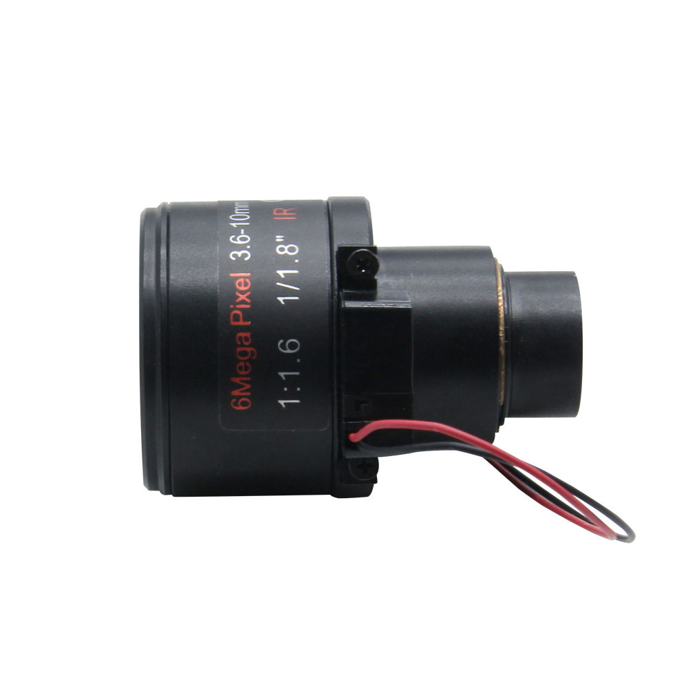 3.6-10mm 1/1.8" 6MP manual focus cctv lens for camera