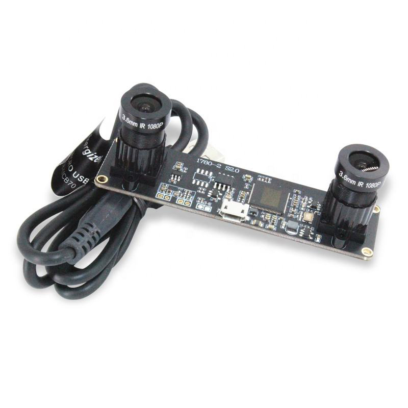1M Pixel CMOS Sensor OV9732 HD Dual Lens 3D Synchronous Face Recognition Camera Module