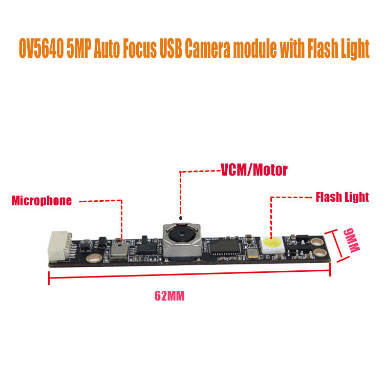 5MP Auto Focus Camera Module for Notebook computer and Advertising machine with Flash Light