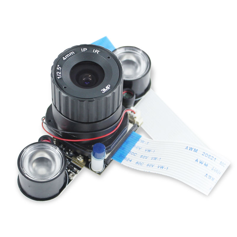 5MP Raspberry pi B 4/3/2 generation automatic white night IR_CUT camera lens OV5647 Cannon barrel lens