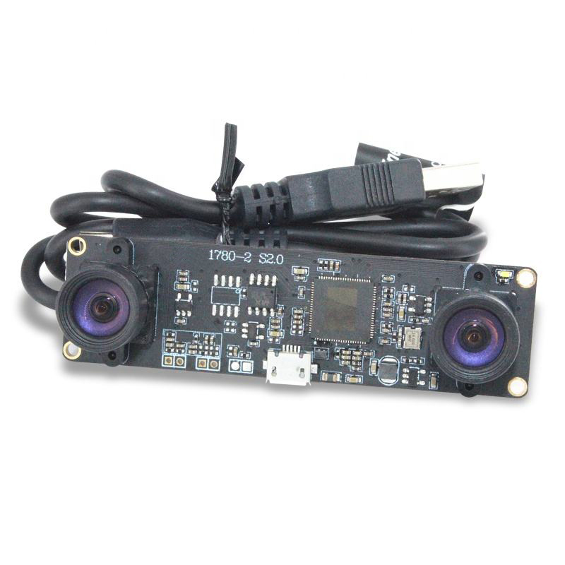 USB2.0 HD Dual lens camera module with 100 degree no distortion