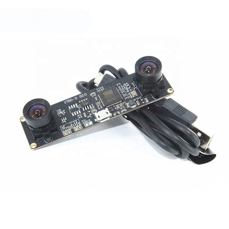 USB2.0 HD Dual lens camera module with 100 degree no distortion