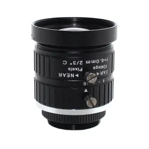 10mp 6mm lens 2/3" C Mount Lens IR F2.4 Manual Iris Industrial lens for IP CCTV CCD Camera BOX USB CAMERA