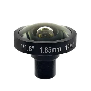 1.85mm 1/1.8" HD 12MP M12 VR Fisheye Lens For CCTV Camera