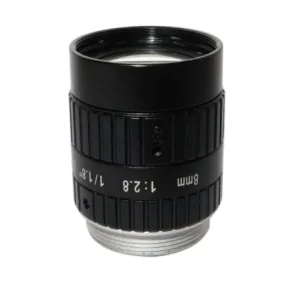C-Mount FA Lens for Machine Vision with 8mm focal length 6MP F2.8 iris 1/1.8" inch format